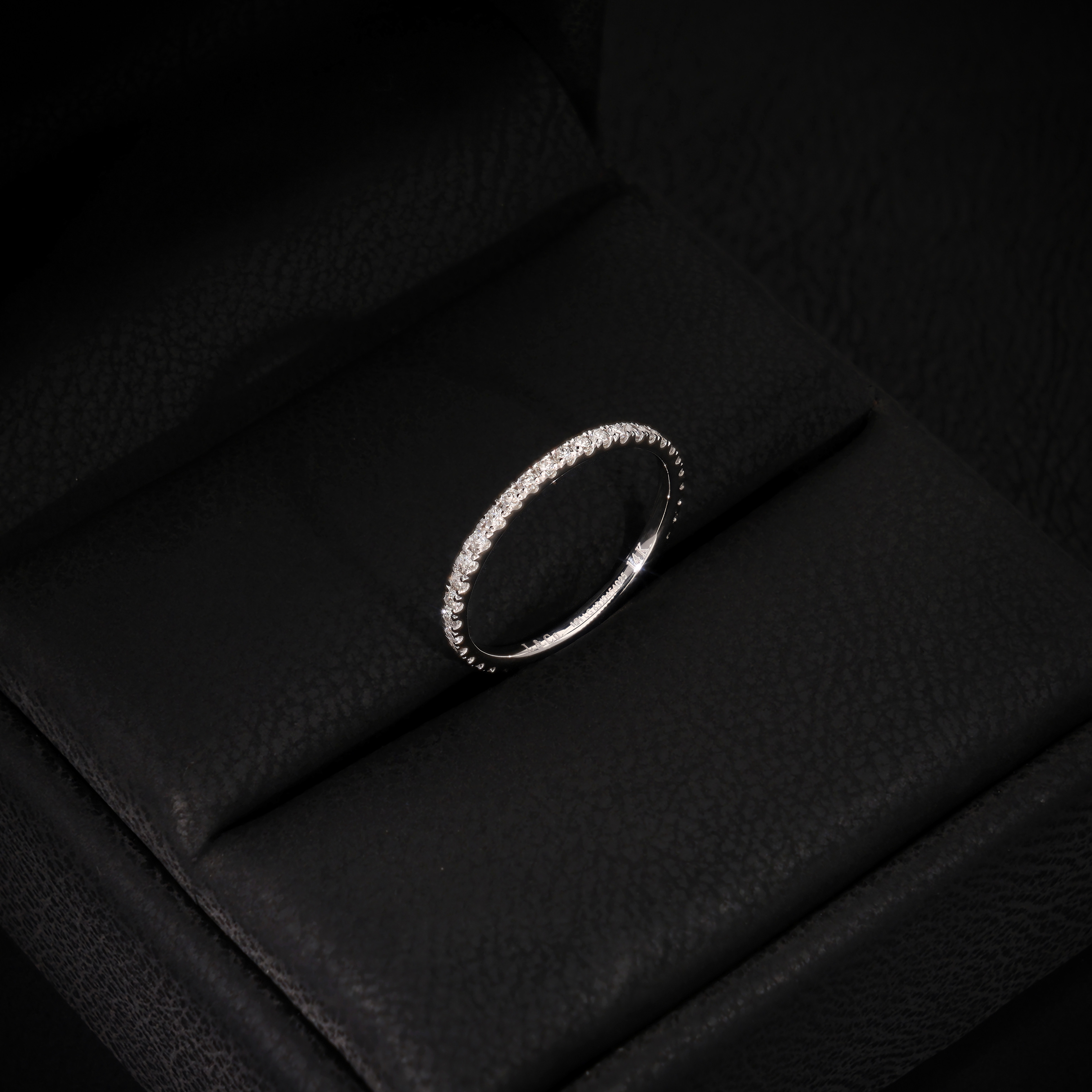 The Signature Slim Diamond Band in 14K White Gold