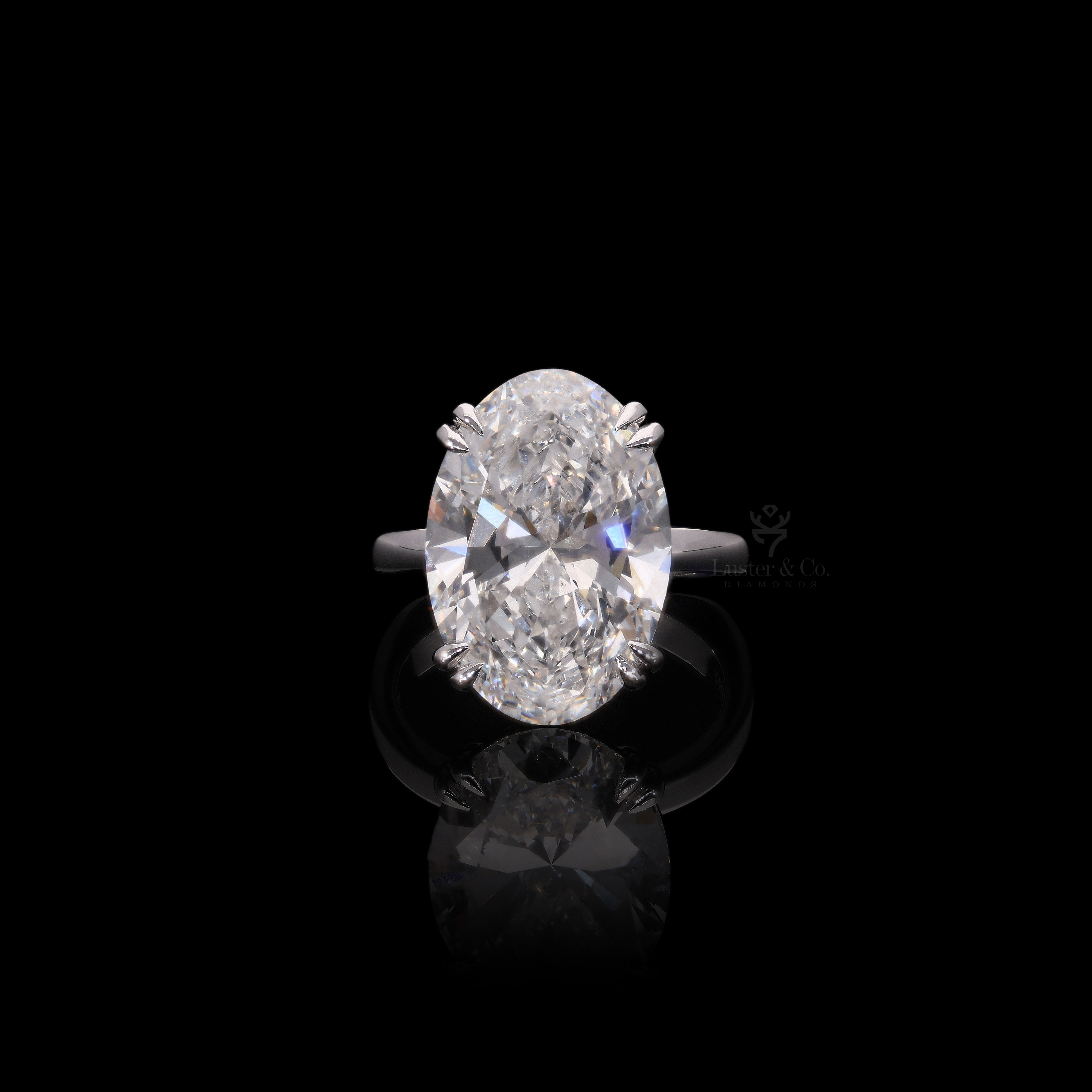 The Empress | 10.00 CT Oval Cut Diamond Solitaire Ring