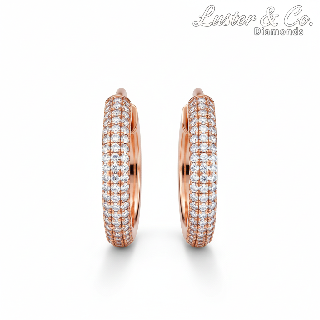 Hoop Earrings with Diamonds