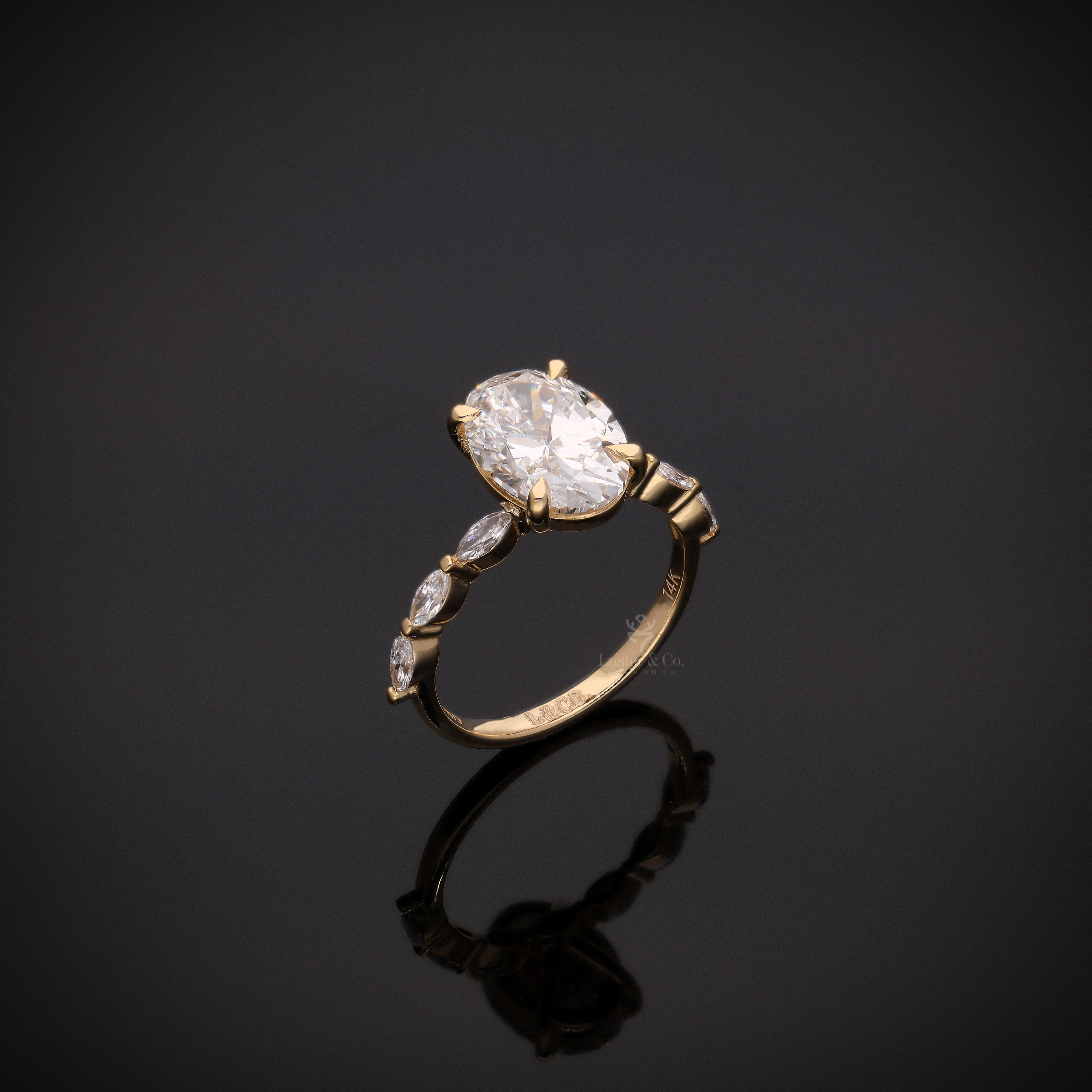 Aurielle Oval Diamond Ring